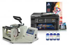 Термопресс INKSYSTEM M-01 для кружек и МФУ Epson WF-3620 с набором для сублимационной печати