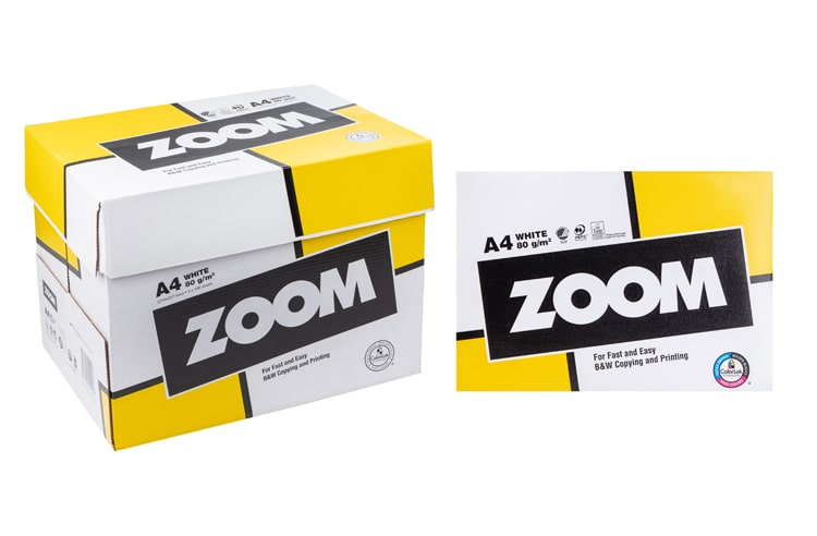 изображение Набор офисная бумага Zoom A4, 80g/m2, 5 пачек по 500л